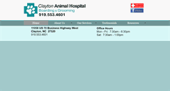 Desktop Screenshot of claytonanimalhospital.com